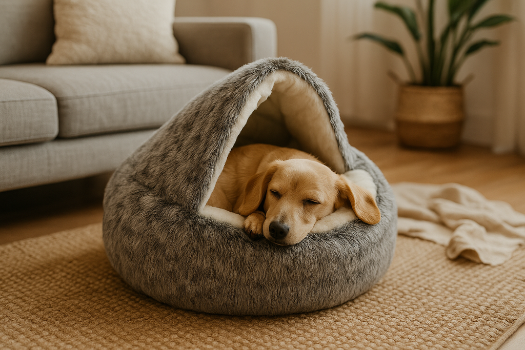 SnugglePaw™ – Cozy Plush Bed for Cats & Small Dogs